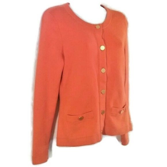 Banana Republic Orange Button Up Cardigan Sweater Size Small - Picture 1 of 7